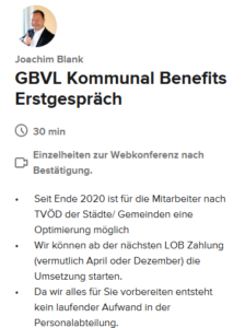 Joachim Blank - Freier Partner der www.gbvl.de Terminfindung